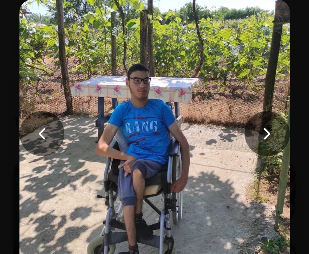 Adrian Gabriel, 22 years old, was born with spastic tetraparesis.